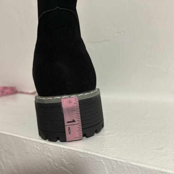 Seven7 Bestie black vegan suede lug sole Chelsea boot 10 - Picture 10 of 11